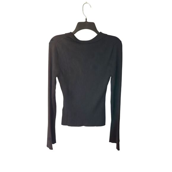 NWT J. Crew Fitted Pullover Sweater In TENCEL™ Lyocell Blend Black M *Flaw - Picture 6 of 10